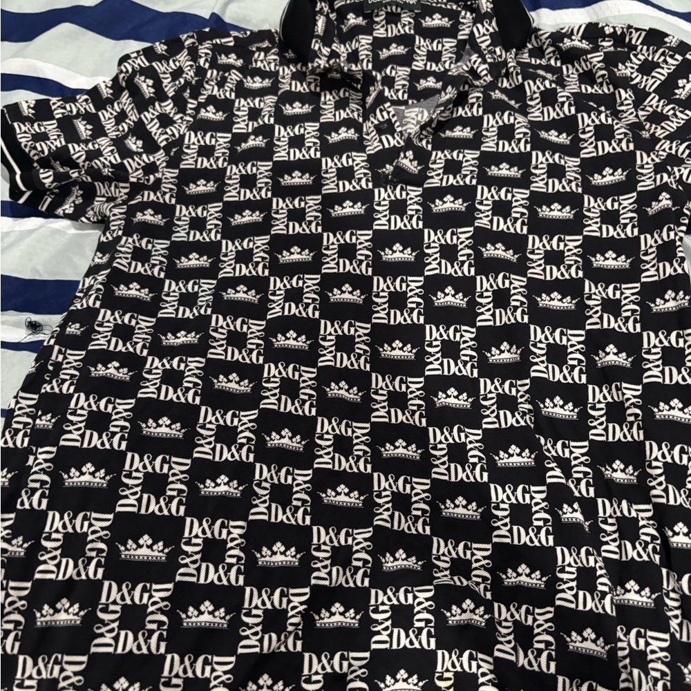 D&G Monochrome Logo Men's Shirt